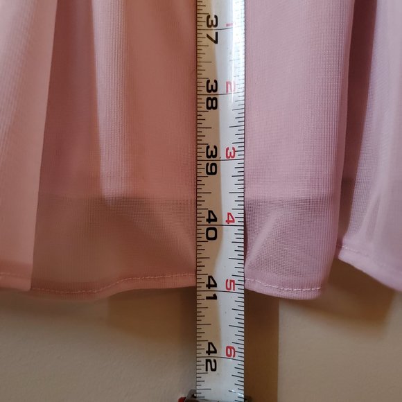 David's Bridal, Maxi Dress: Dusty Rose, lace and sheer  HEMMED - Picture 7 of 8